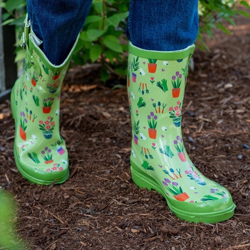 Western Chief Women's Mid-Height Waterproof Rain Boots, Garden Days Size 9 NWT - Picture 7 of 7